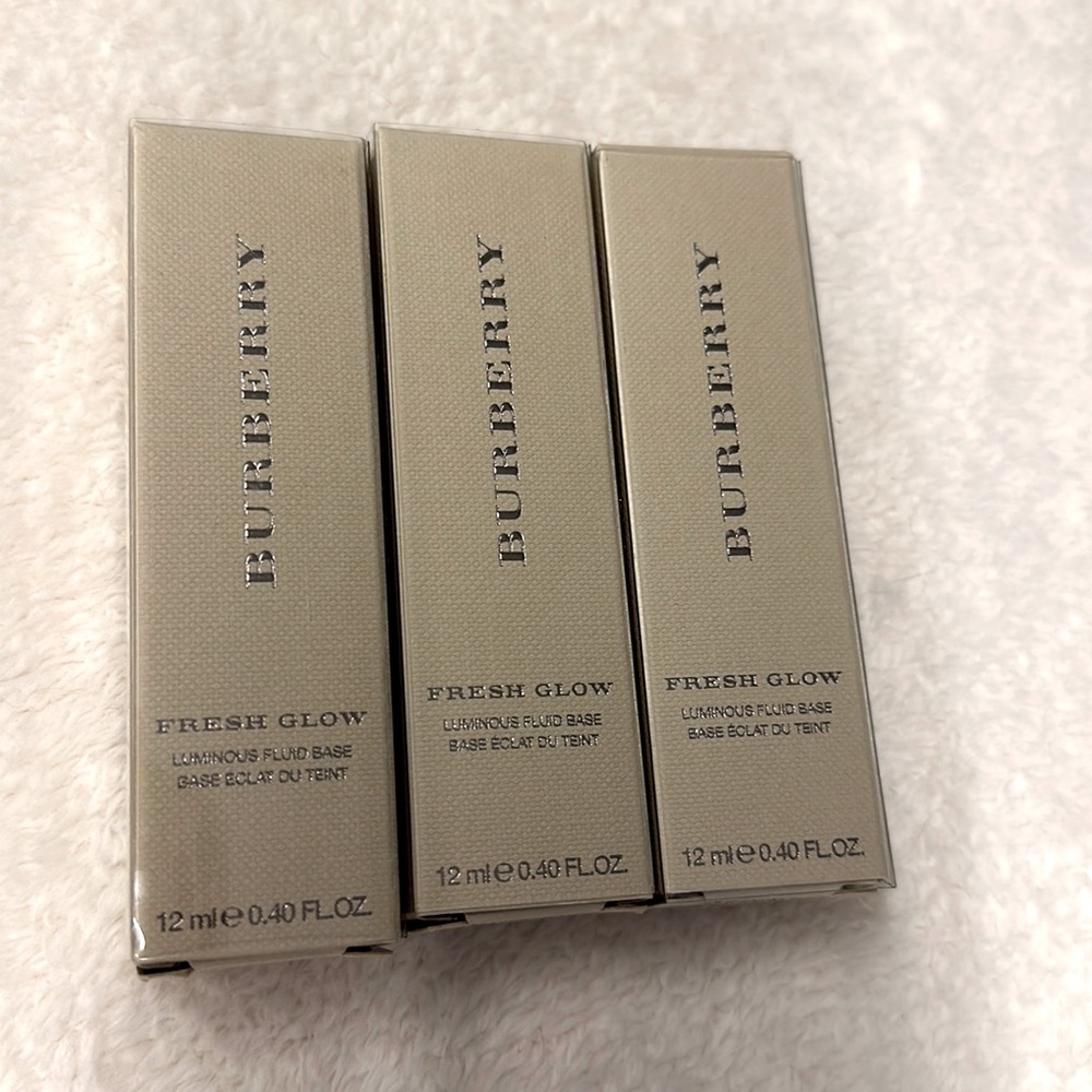 NEW! Burberry Fresh Glow Nude Radiance 01, 12ml each, lot of 3
